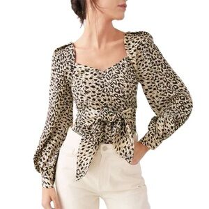 & Other Stories Leopard Print Blouse